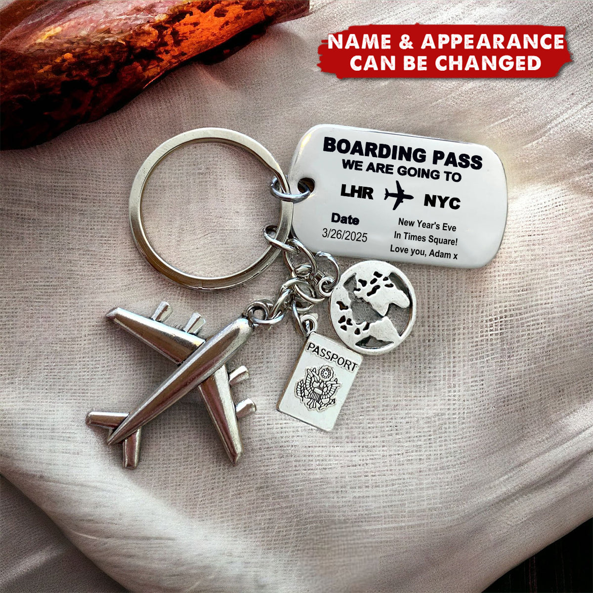 Holiday Travel Memory - Personalized Custom Keychain