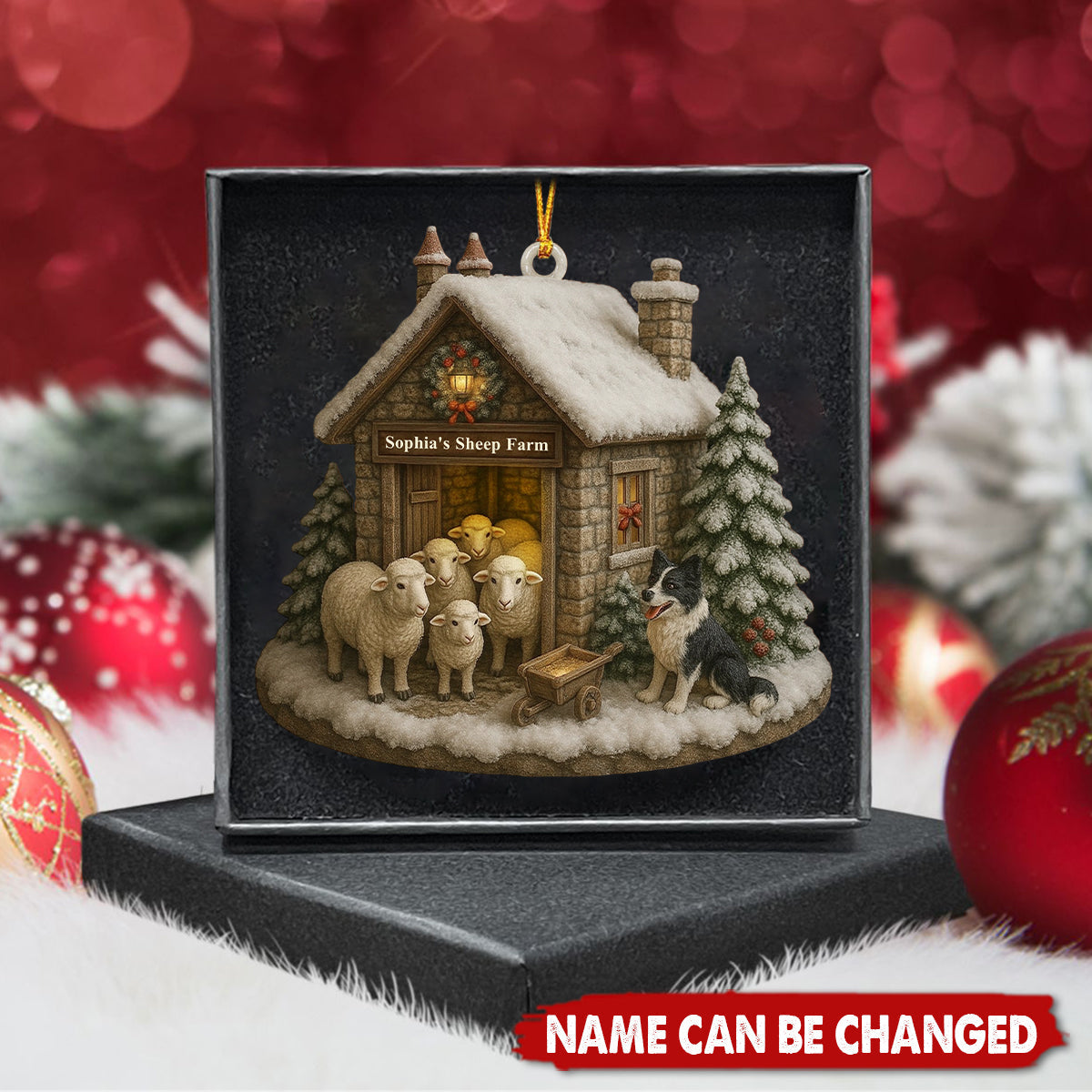 Celebrate The Season With Warmth From The Farm - Personalized Wooden Ornament