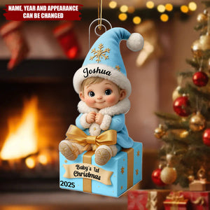 Baby Newborn Gift Box - Personalized Christmas Acrylic Ornament