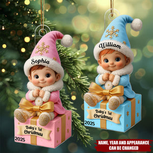 Baby Newborn Gift Box - Personalized Christmas Acrylic Ornament