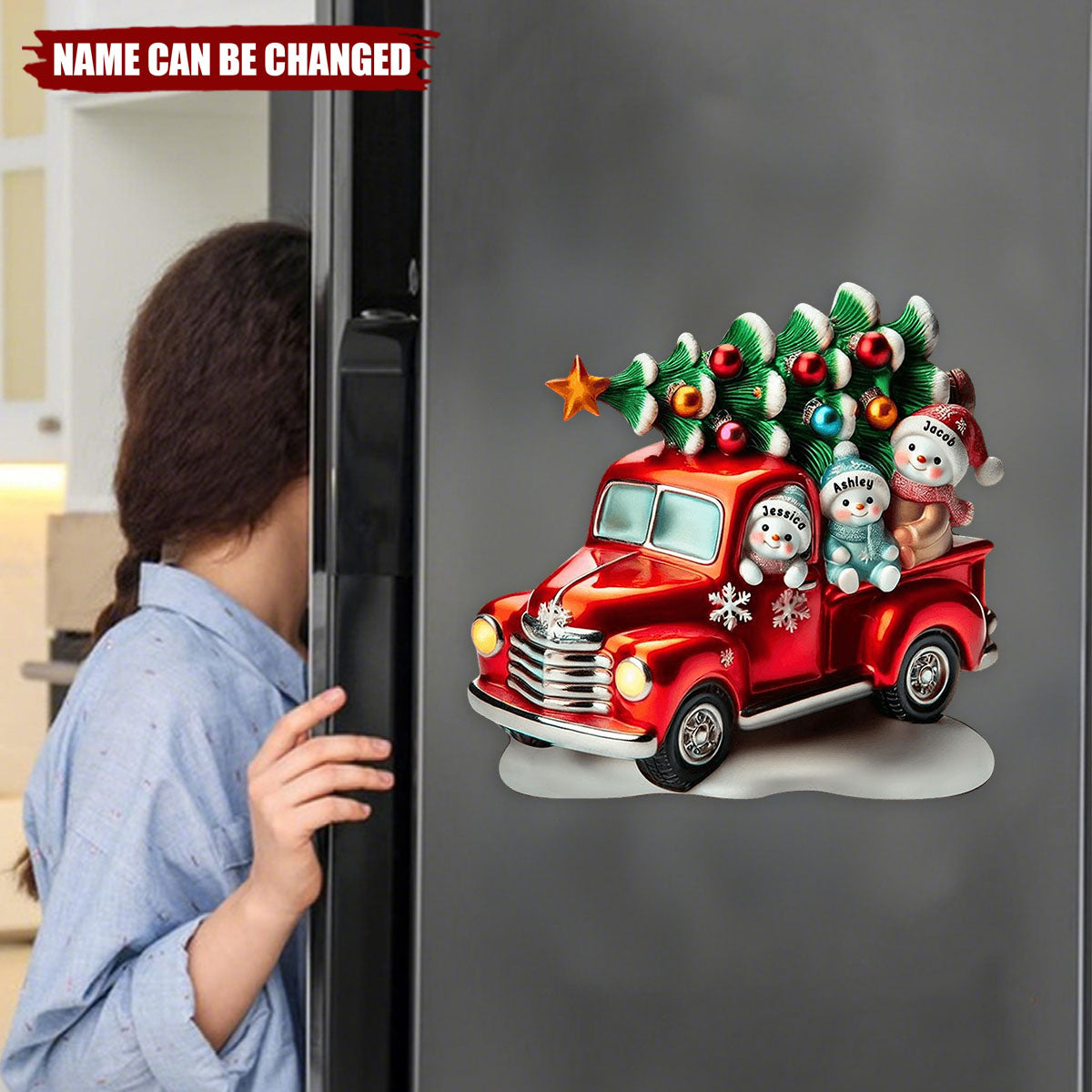 Nana's Cute Little Snowmen - Personalized Christmas Decal, Gift For Family Members