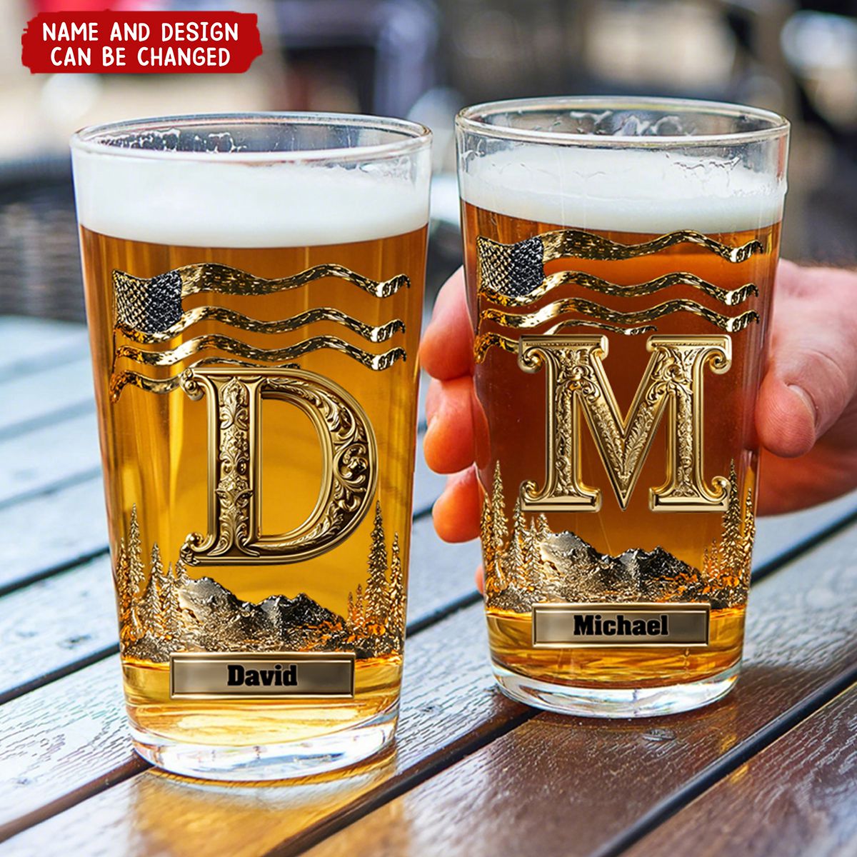 Alphabet Initial For Beer Lovers - Personalized Beer Glass