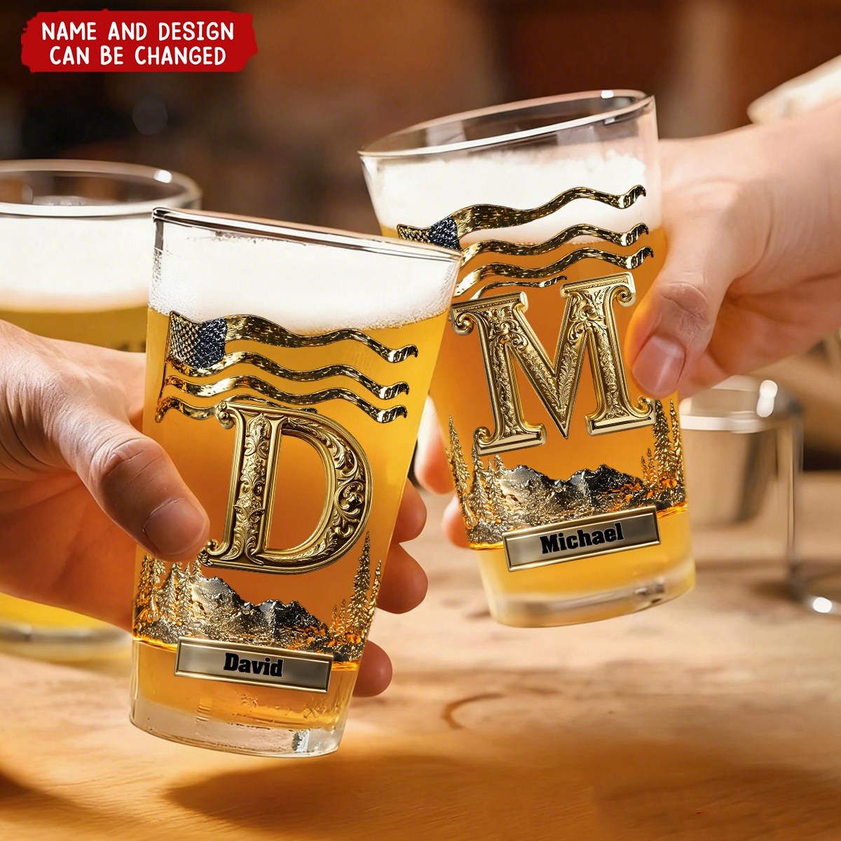 Alphabet Initial For Beer Lovers - Personalized Beer Glass