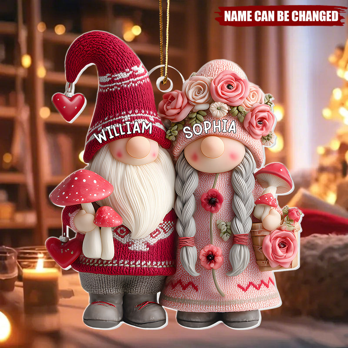 Growing Old Together - Personalized Christmas Acrylic Ornament