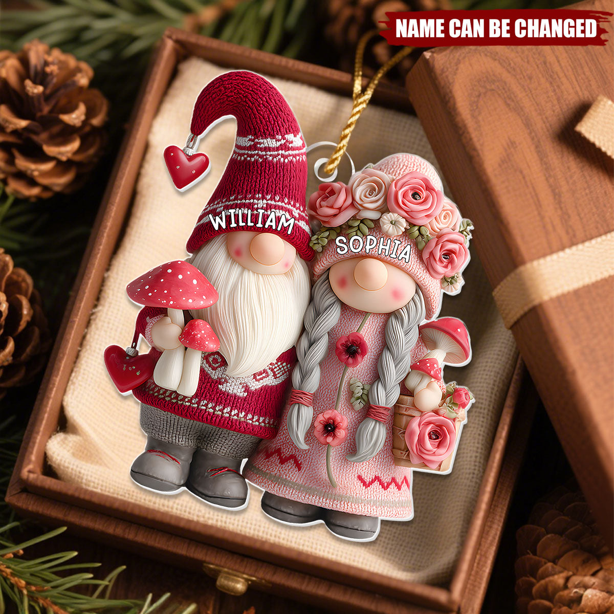Growing Old Together - Personalized Christmas Acrylic Ornament