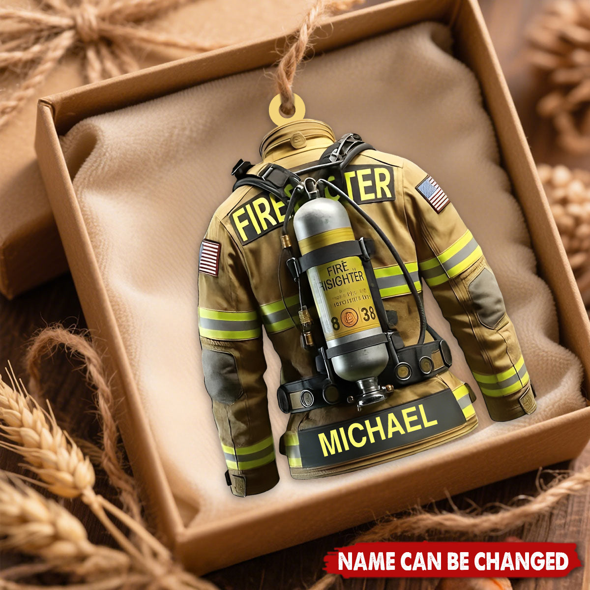 Firefighter - Personalized Christmas Acrylic Ornament, Gift For Fireman