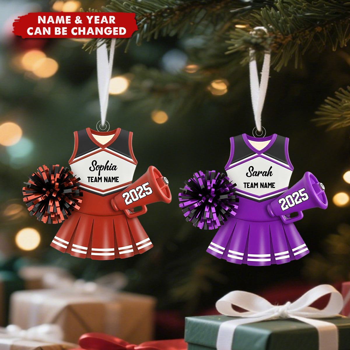 Cheerleader Team - Personalized Christmas Acrylic Ornament
