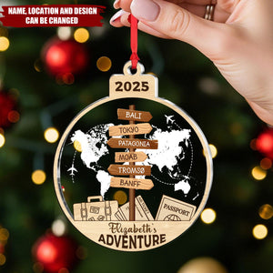 Adventure Ornament - Personalized 2-Layered Mix Ornament