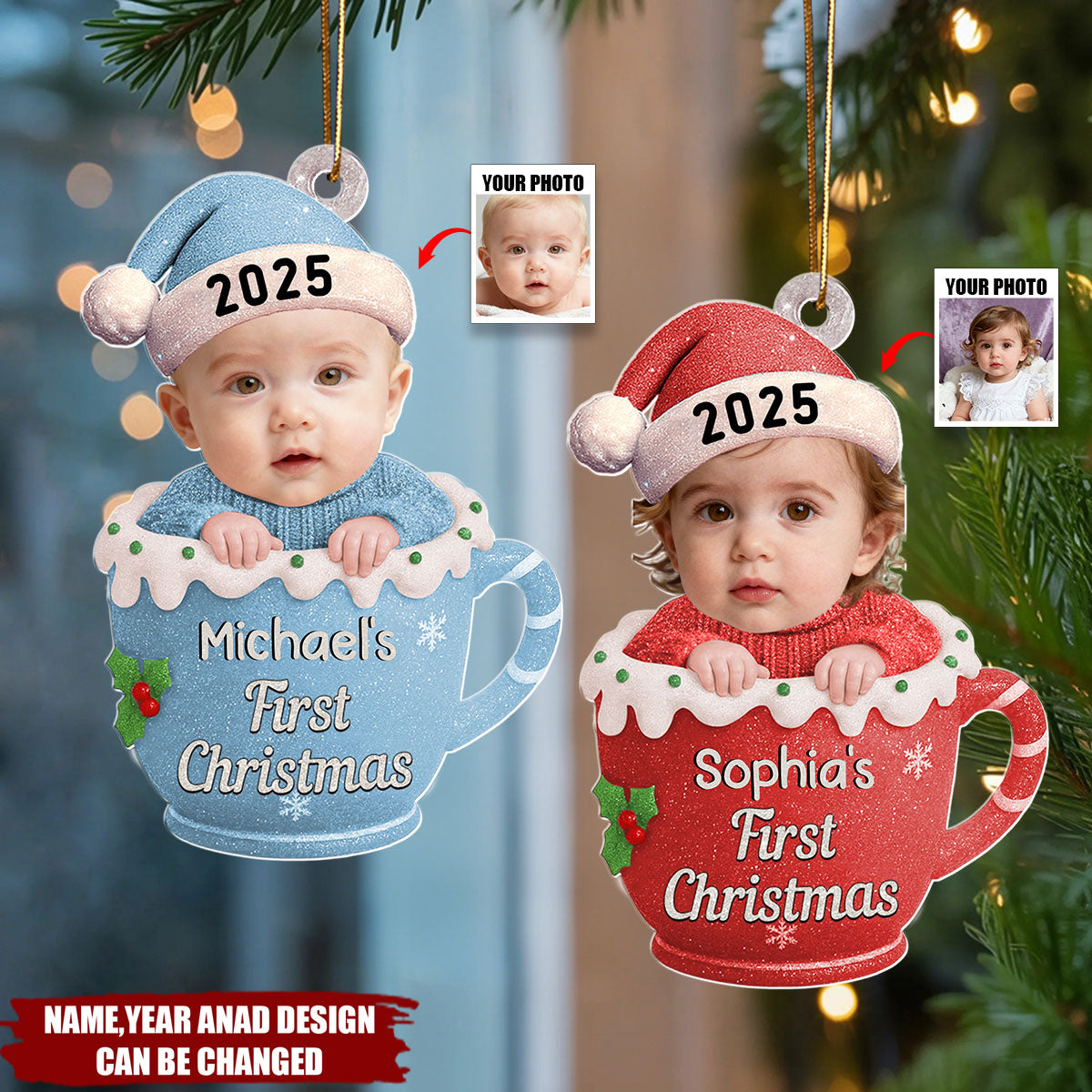 Baby's First Christmas - Personalized Christmas Acrylic Ornament