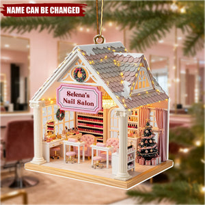 Nail Salon - Personalized Christmas Acrylic Ornament