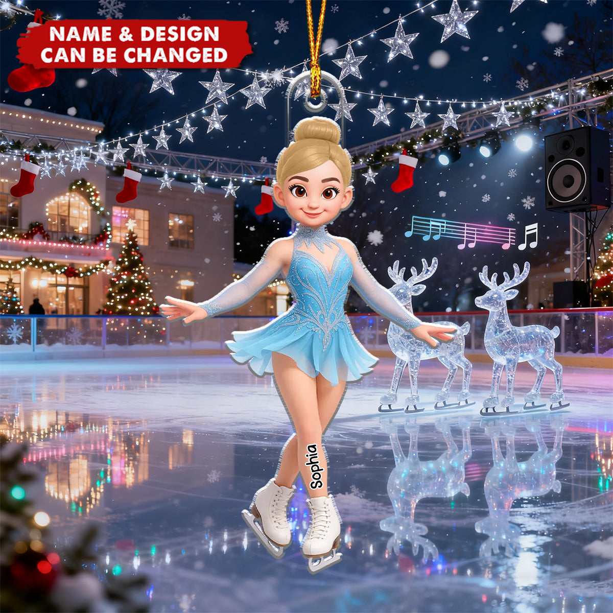 Figure Skating - Personalized Christmas Acrylic Ornament