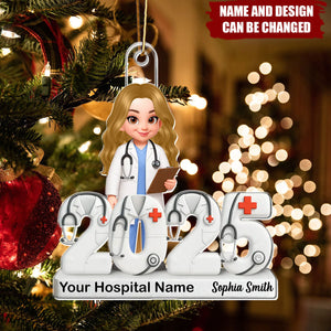 Doctor 2025 3D Effect - Personalized Christmas Acrylic Ornament