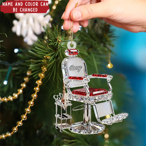 Barber Chair - Personalized Christmas Acrylic Ornament
