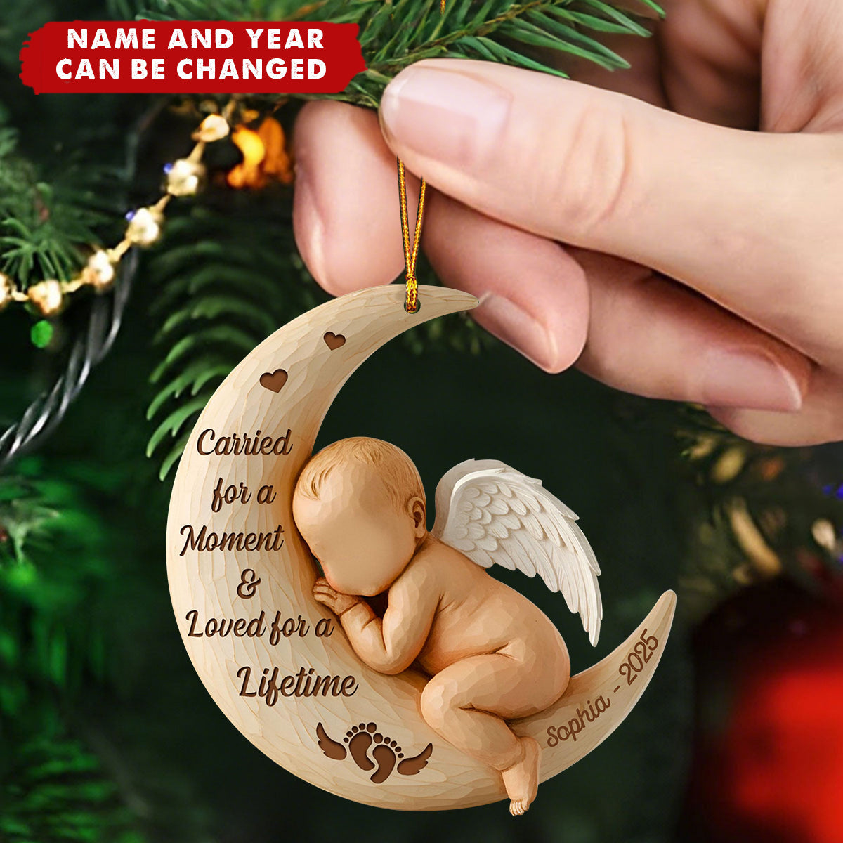 Baby Memorial - Personalized Christmas Acrylic Ornament, Miscarriage Gift, Baby Loss, Sympathy Gift