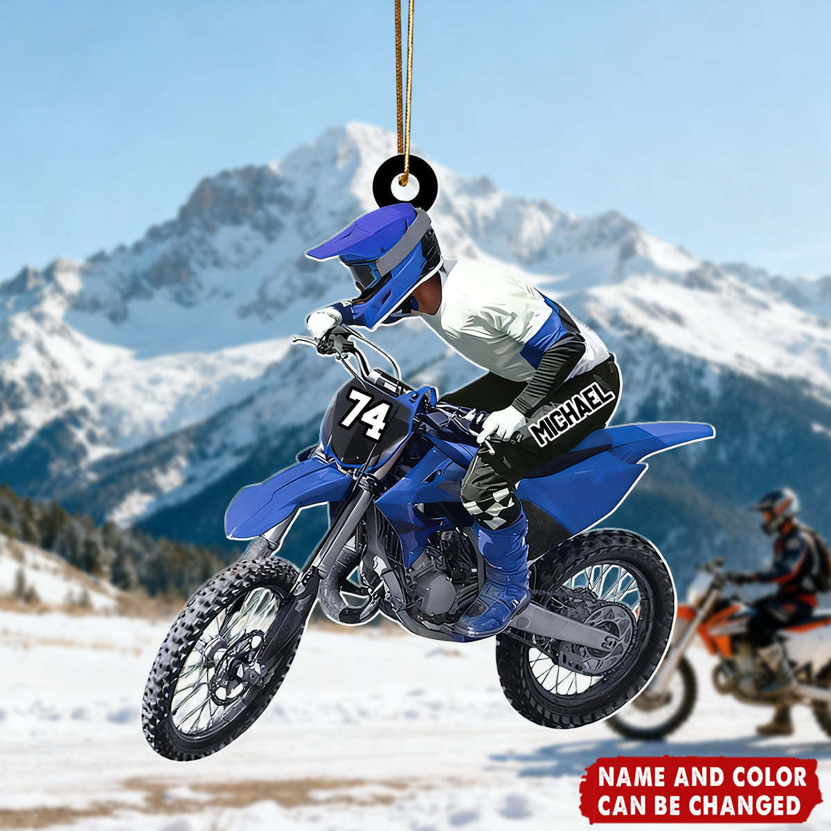 Dirt Bike - Personalized Christmas Acrylic Ornament, Gift for Racing Lover, Rider Gift