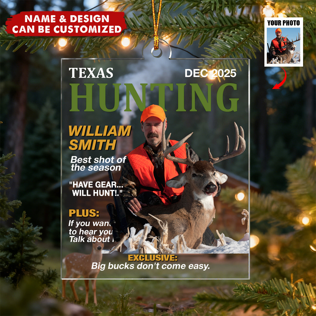 Wild At Heart - Personalized 1-Layer Acrylic Ornament