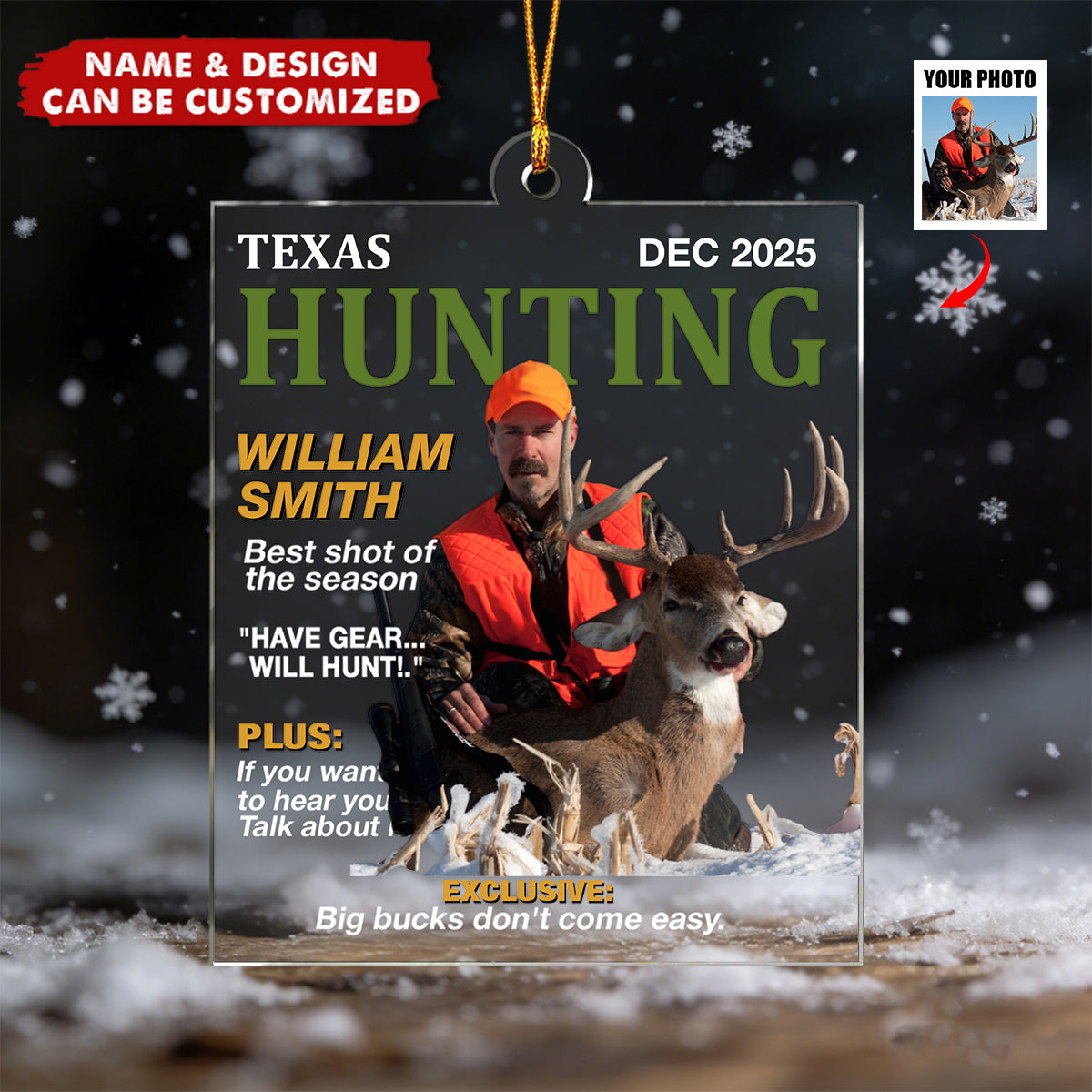 Wild At Heart - Personalized 1-Layer Acrylic Ornament