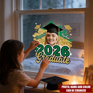 Personalized Graduation Car Window Decal - Class of 2026 Custom Photo Sticker