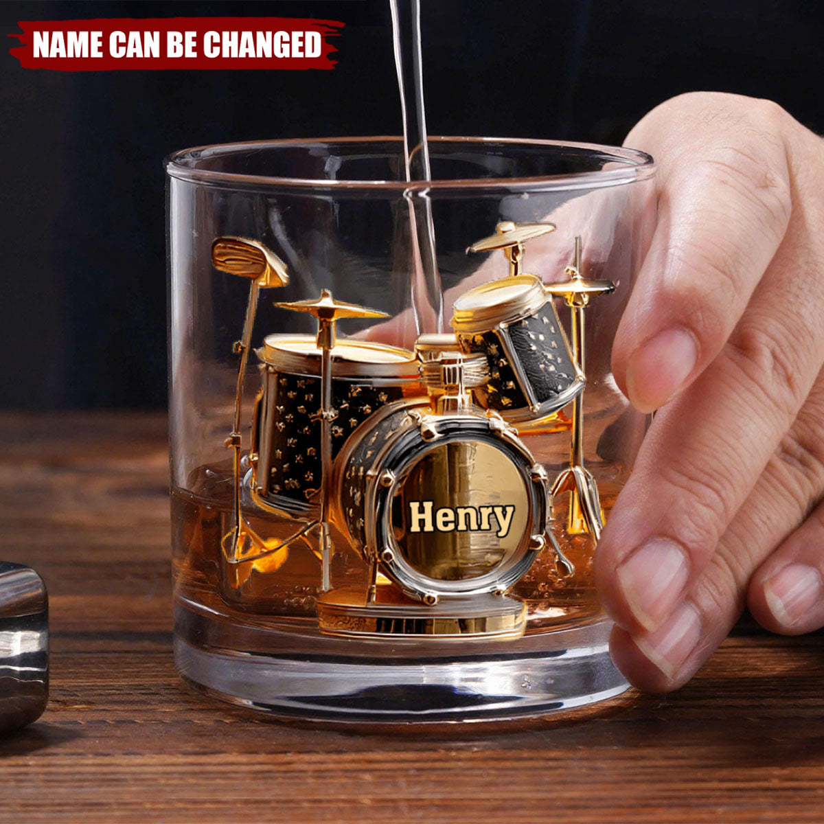 Awsome Drumer - Personalized Drummer Whiskey Glass