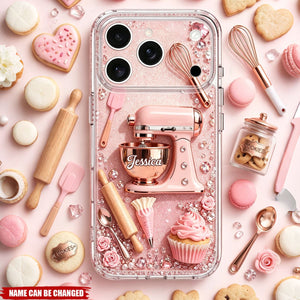Baking Is My Superpower, Personalized Clear Phone Case, Gift For Bakers