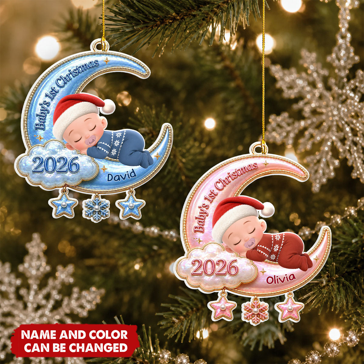Our Little Christmas Miracle - Personalized White Acrylic Ornament