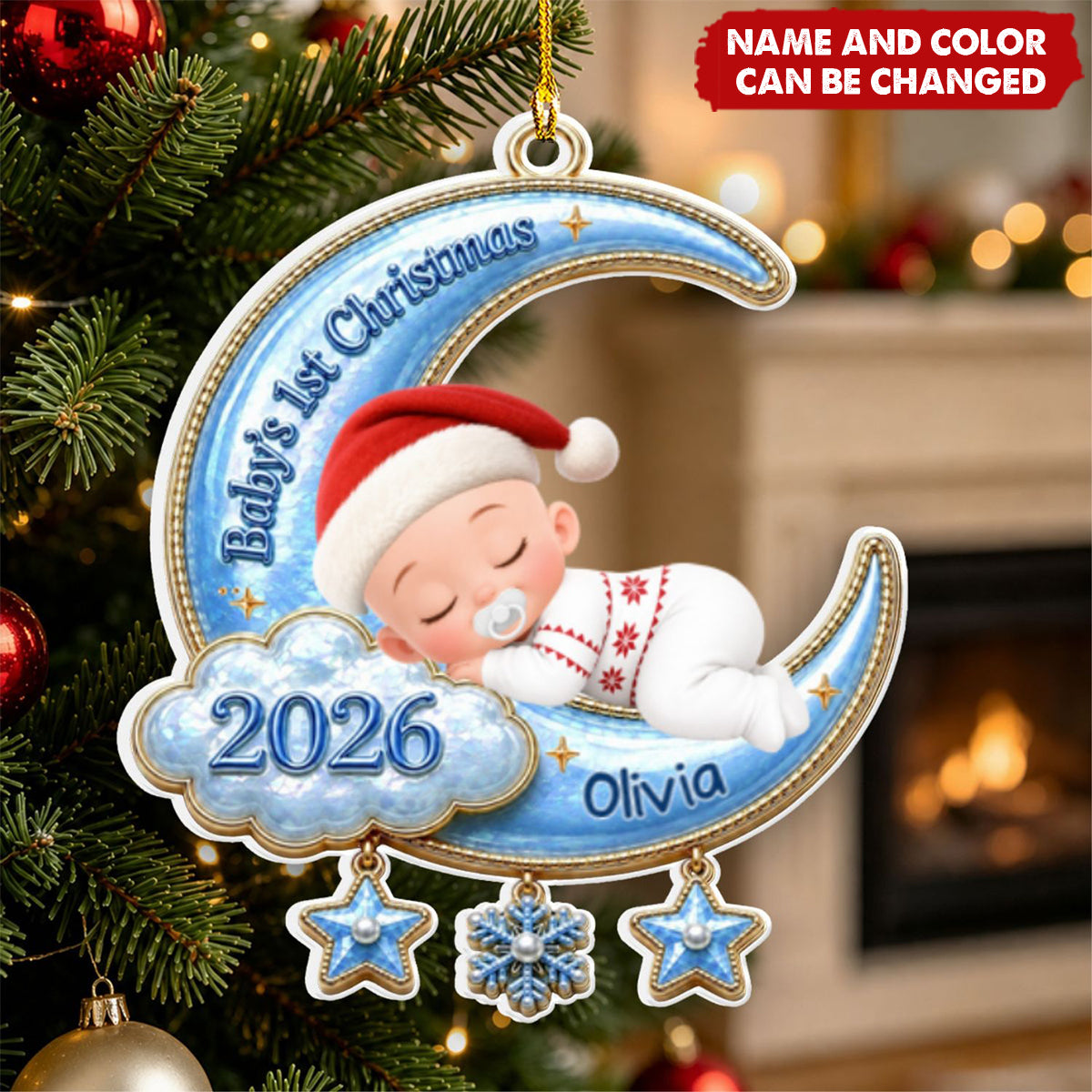 Our Little Christmas Miracle - Personalized White Acrylic Ornament