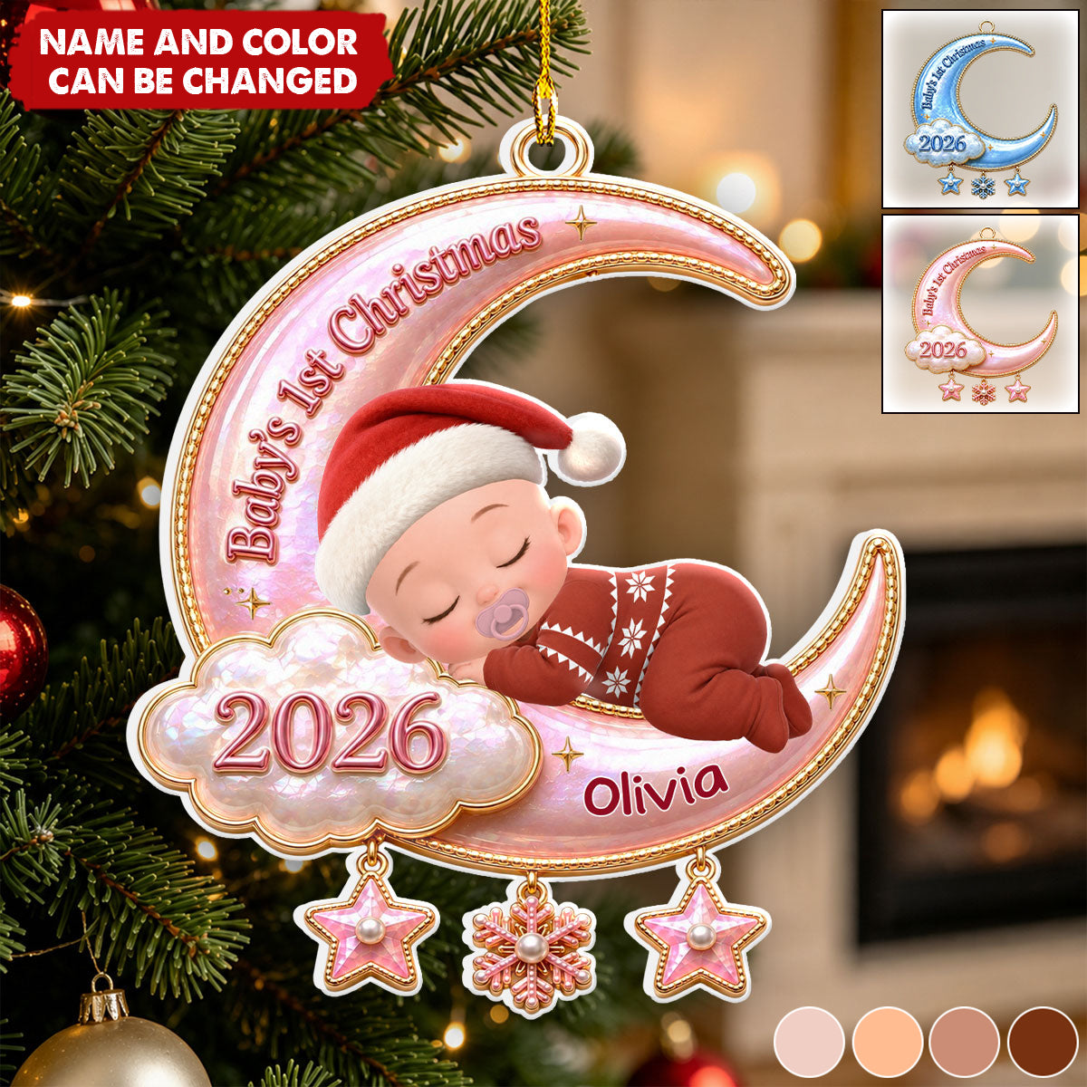 Our Little Christmas Miracle - Personalized White Acrylic Ornament