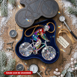 Personalized Bicycle Christmas Ornament - Custom Acrylic Keepsake Gift for Cycling Enthusiasts and Cyclists