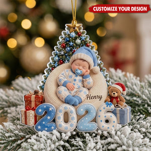 Angel Sleeping - Personalized Acrylic Ornament