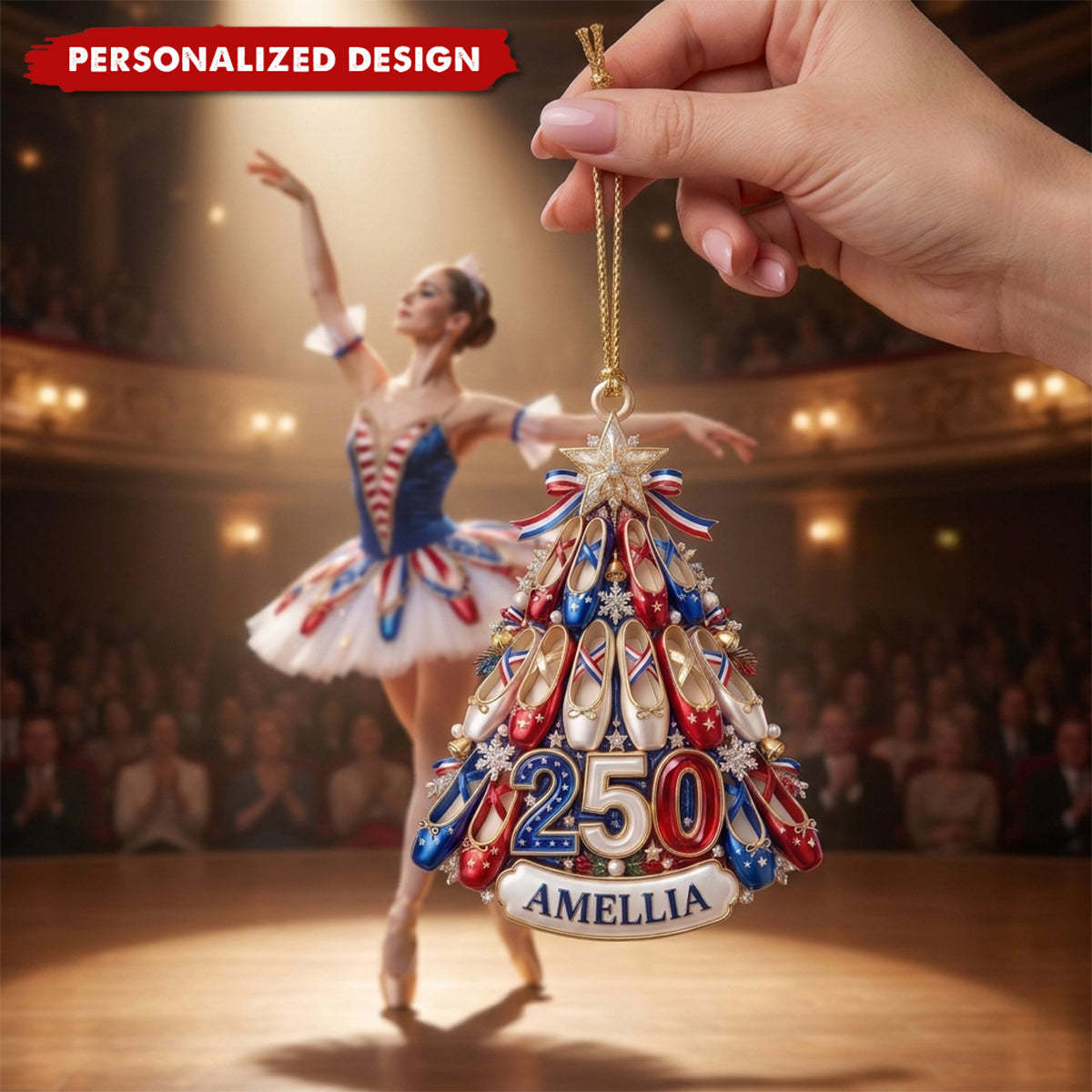 American Ballet 250th Anniversary Christmas Ornament – Personalized Gift