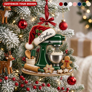 Personalized Mixer Christmas Ornament, Custom Kitchen Mixer Ornament, Baking Gift for Mom, Baker Christmas Gift, Stand Mixer Ornament