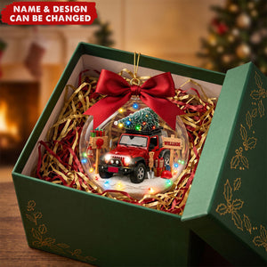 Personalized Off Road Christmas Ornament, Custom Name Jeep Style Ornament, Adventure Car Christmas Gift