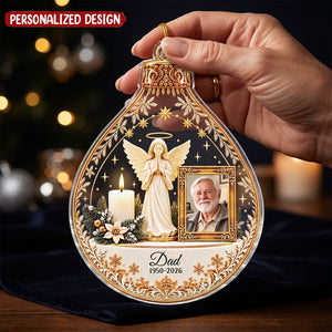 Custom Photo Acrylic Ornament - Personalized Christmas Memorial Sympathy Gifts