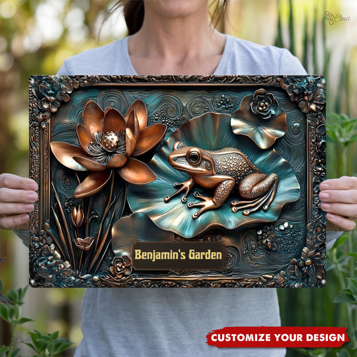 My Beautiful Garden Stunning Lily Pond - Personalized Metal Sign