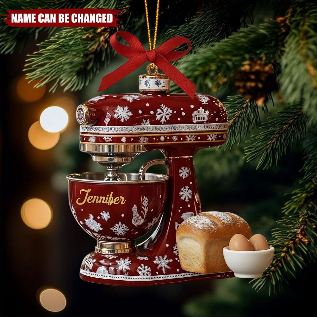 Christmas Mixer Ornament, Personalized Baking Ornament, Kitchen Mixer Ornament,Gift for Baker, Xmas Kitchen Decor