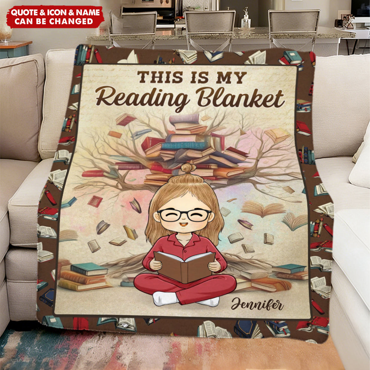 Personalized Blanket - Bookish Gifts For Book Lovers, Bookworms, Readers - The Warmth Of A Blanket Enhances Every Story