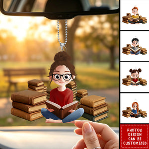 Books To Read For Kids & Book Lovers - Personalized Acrylic Car Ornament