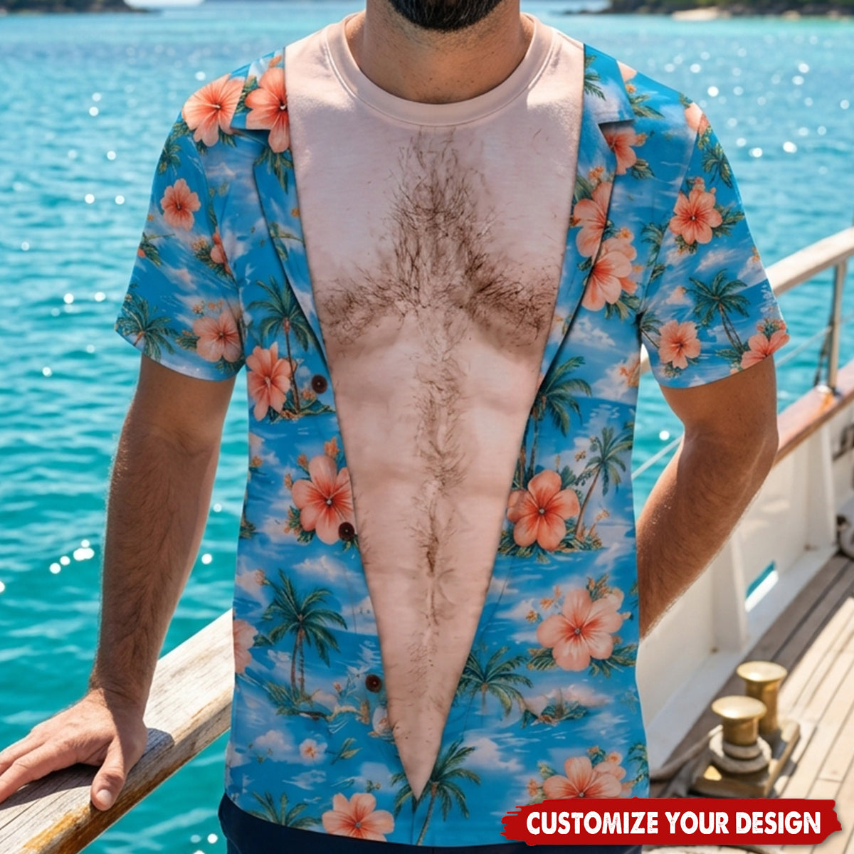 Custom Funny T-shirt - Personalized Summer Vacation And Travel Gifts For Men - Too Hot To Handle