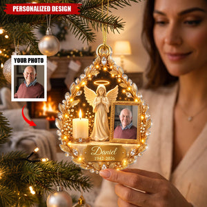 Guardian Angel Photo Memorial - Personalized Acrylic Ornament