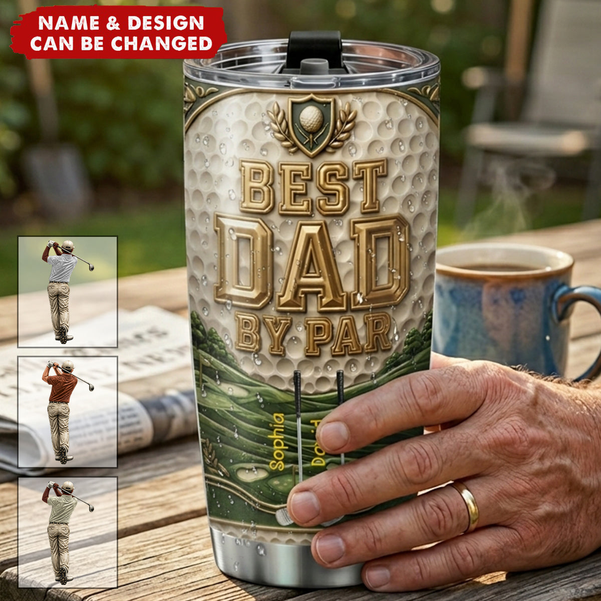 Best Dad By Par 20oz Tumbler - Personalized Gifts For Dad