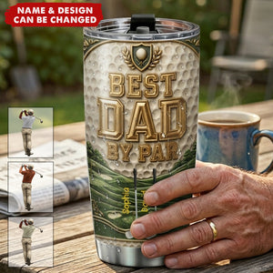 Best Dad By Par 20oz Tumbler - Personalized Gifts For Dad