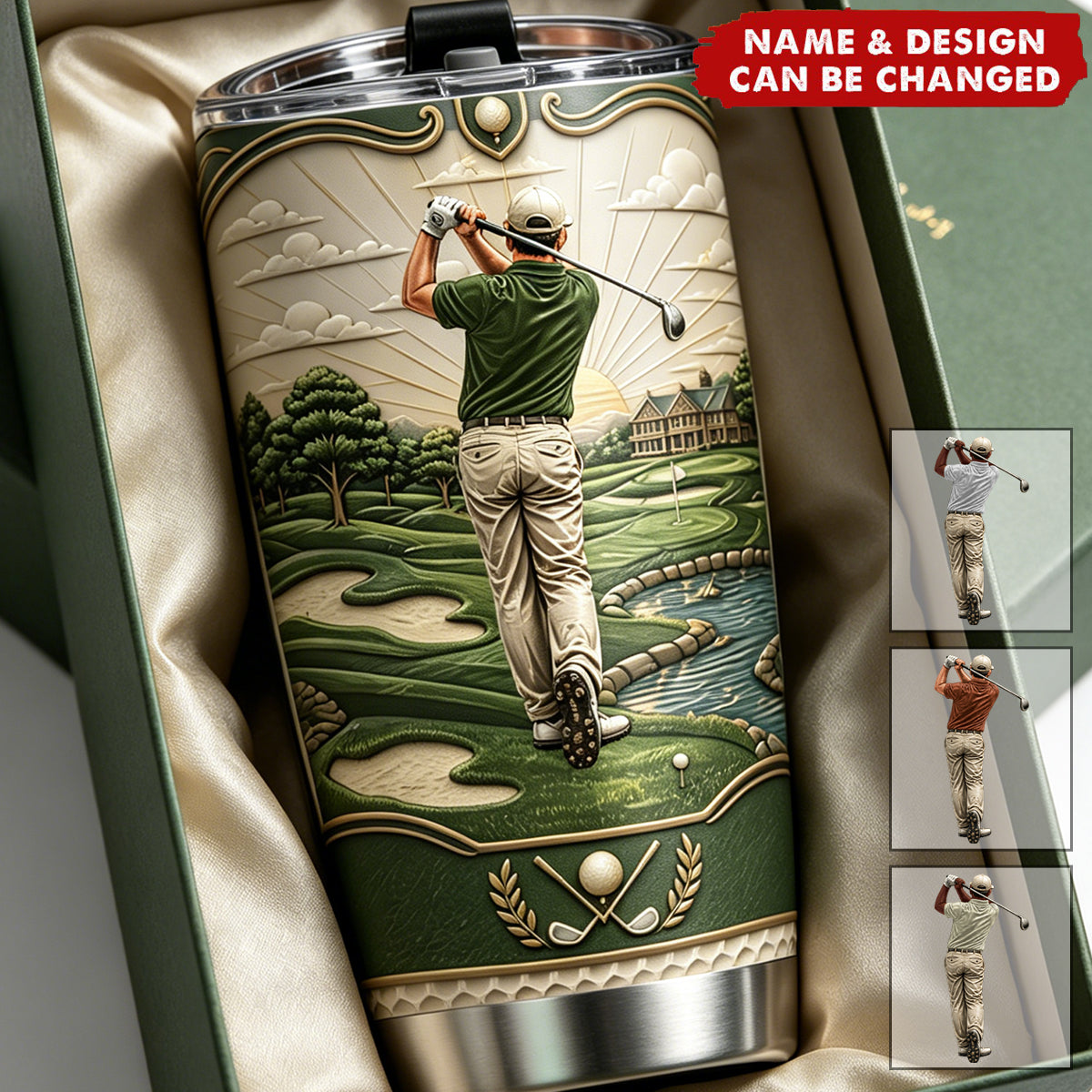 Best Dad By Par 20oz Tumbler - Personalized Gifts For Dad