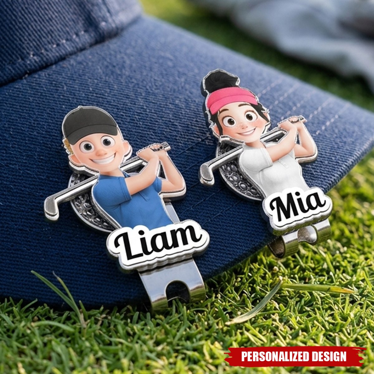 Custom Golf Character, Name And Face Gift For Golf Players, Golf Lover - Personalized Golf Ball Marker
