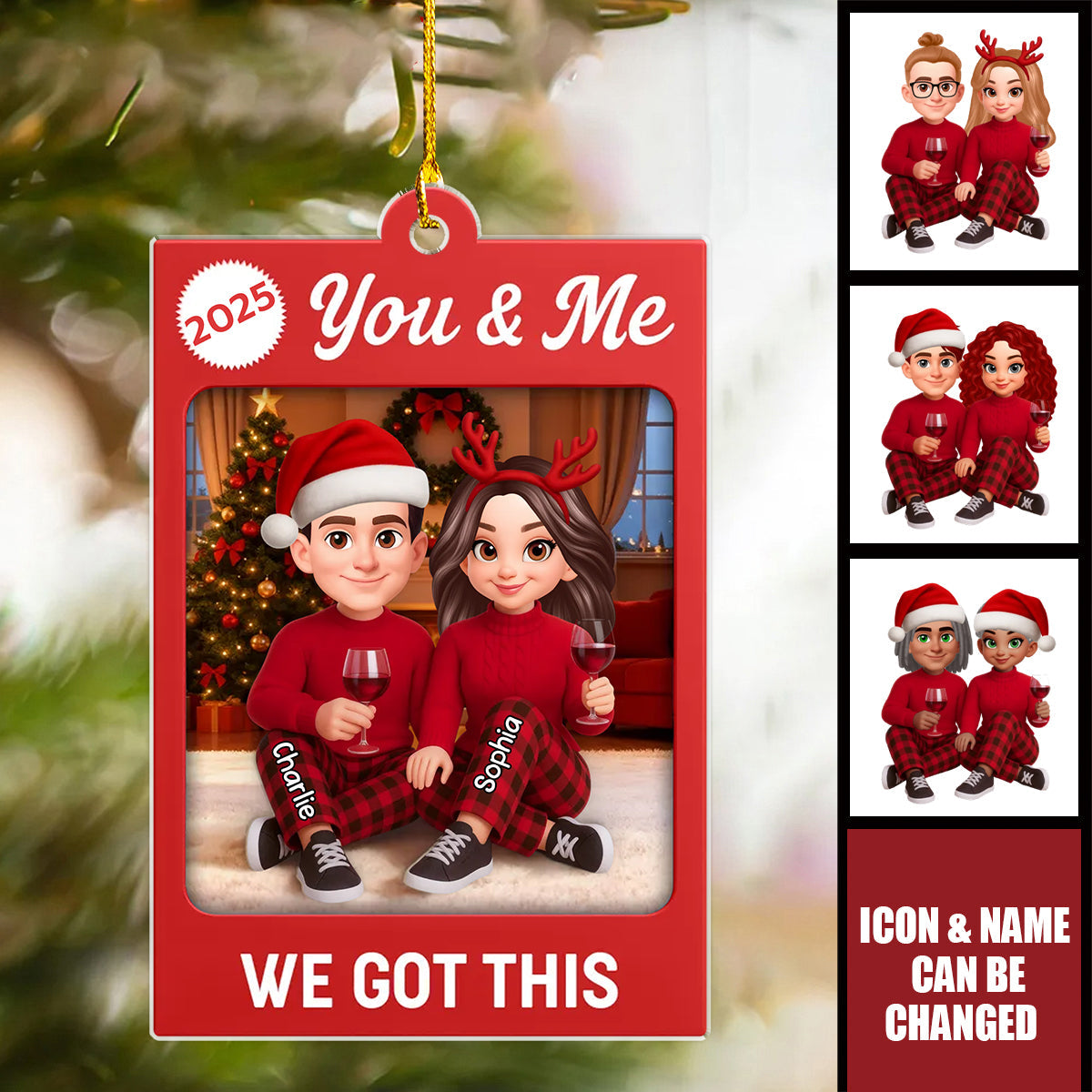 I'm Yours No Returns or Refunds - Personalized Acrylic Ornament - Christmas Gift for Couple