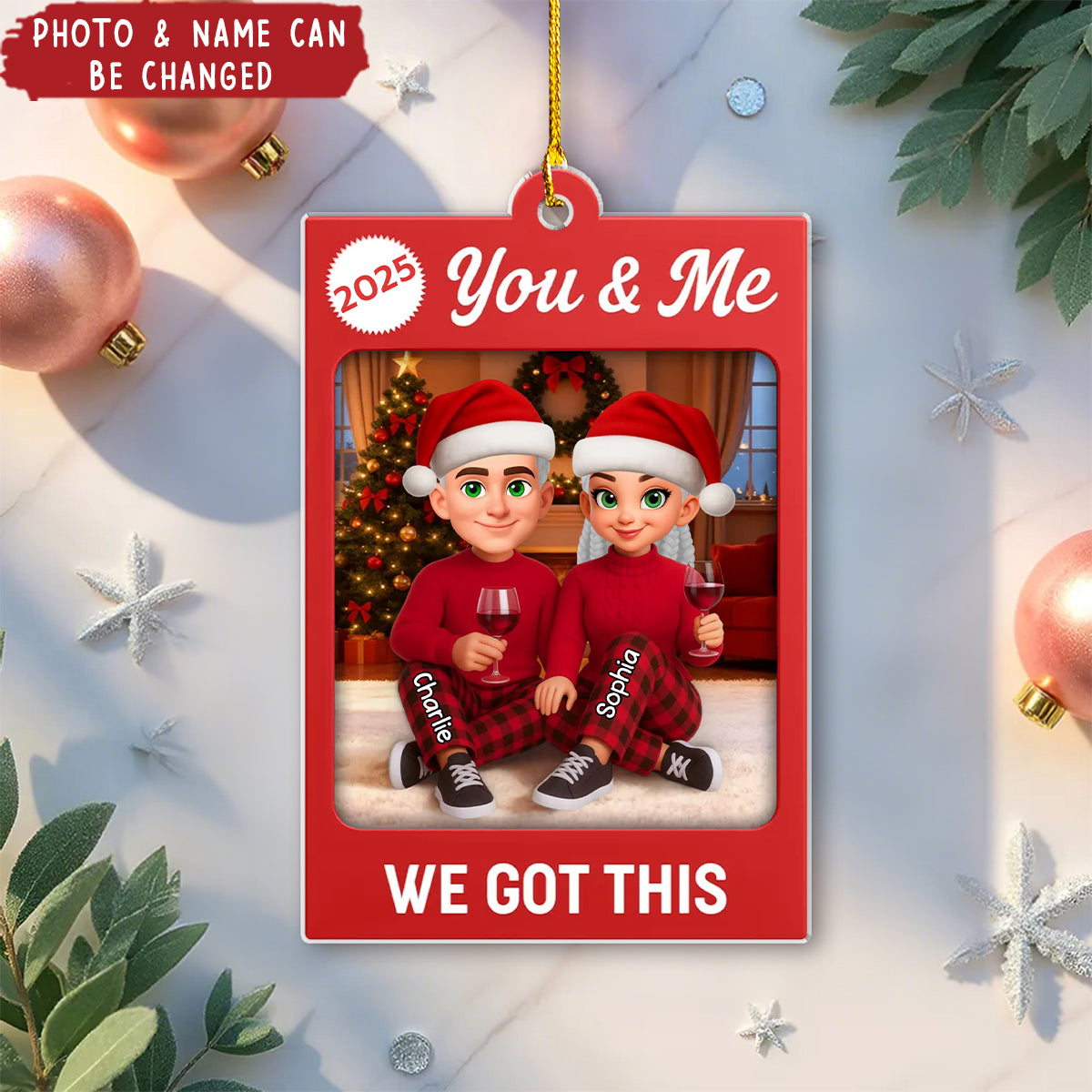 I'm Yours No Returns or Refunds - Personalized Acrylic Ornament - Christmas Gift for Couple