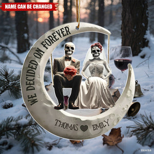 Personalized Gifts For Couple Christmas Skull Couple Ornament