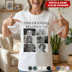 This Grandpa, Grandma, Mom, Dad Belongs To - Retro Vintage Custom Photo - Personalized Photo Comfort Tee