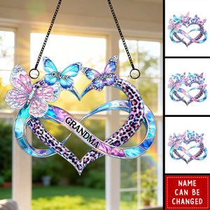 Mom Grandma Heart Infinity - Personalized Suncatcher - Sentimental Mother's Day Gift for Grandma, Mom, Wife