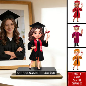 Congrats Graduation Senior - Personalized 2-Layered Wooden Plaque - Gift For Graduation Day, Graduation Gift, Keepsake