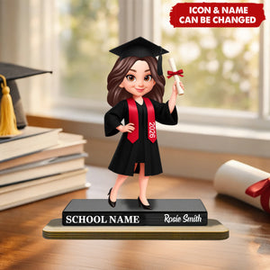 Congrats Graduation Senior - Personalized 2-Layered Wooden Plaque - Gift For Graduation Day, Graduation Gift, Keepsake